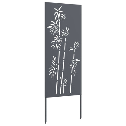Garden Privacy Screen Cold-rolled steel 50 x 140 cm Anthracite Bamboo