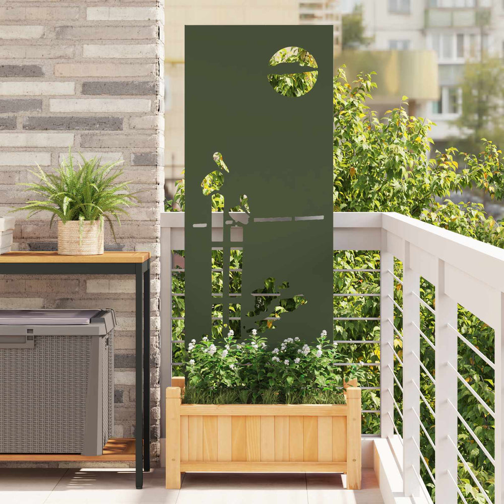 vidaXL Garden Privacy Screen Cold-rolled steel 50 x 140 cm Olive Green