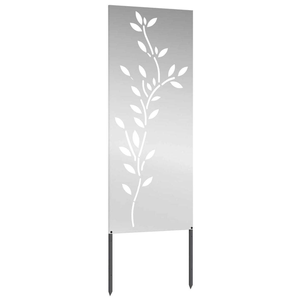 Garden Privacy Screen Silver 50 x 140 cm Galvanised Steel Leaf