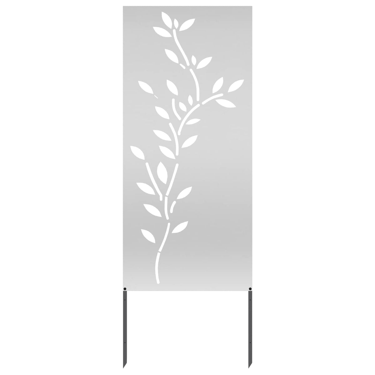 Garden Privacy Screen Silver 50 x 140 cm Galvanised Steel Leaf