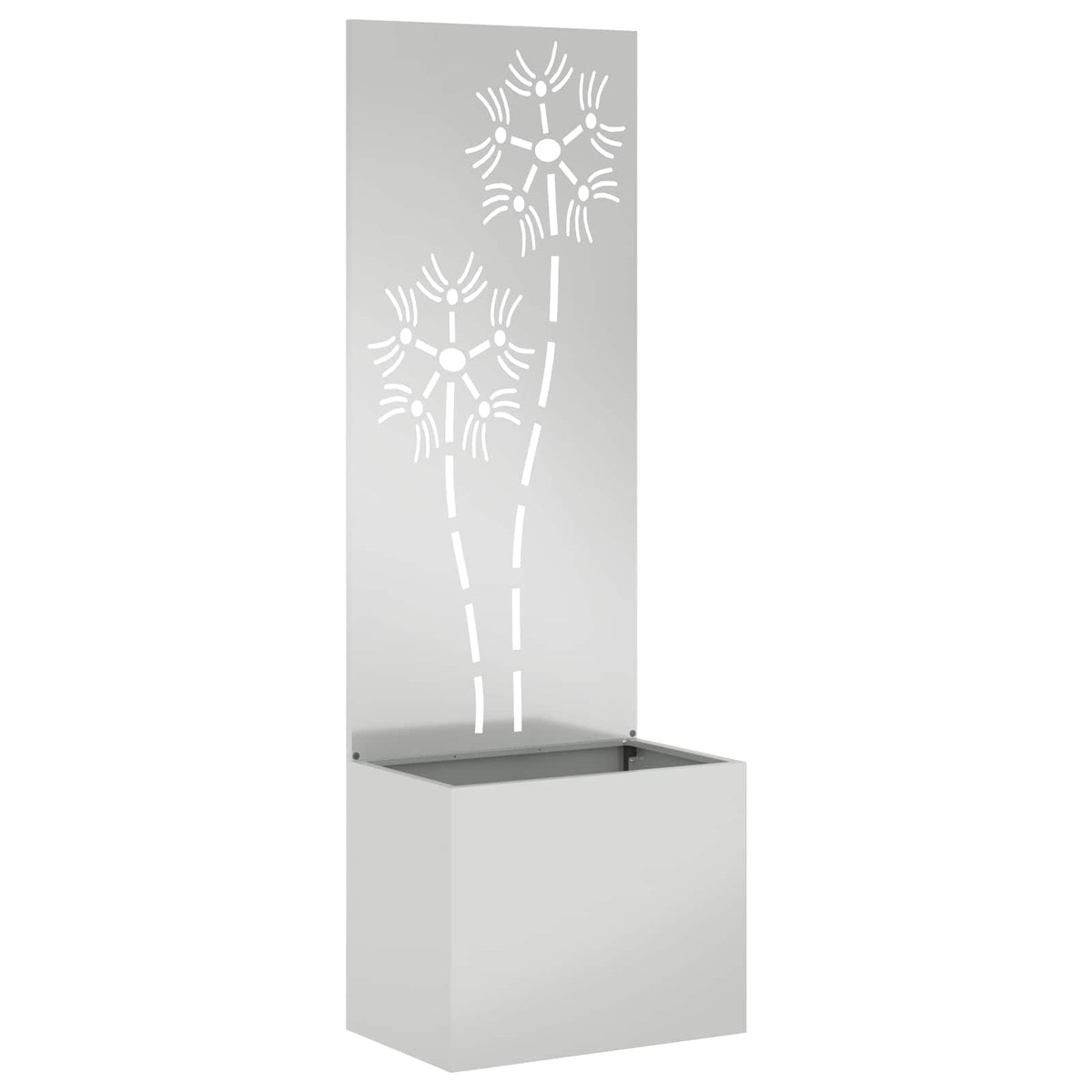 Garden Privacy Screen Silver 50 x 32 x 150 cm Galvanised Steel Sunflower