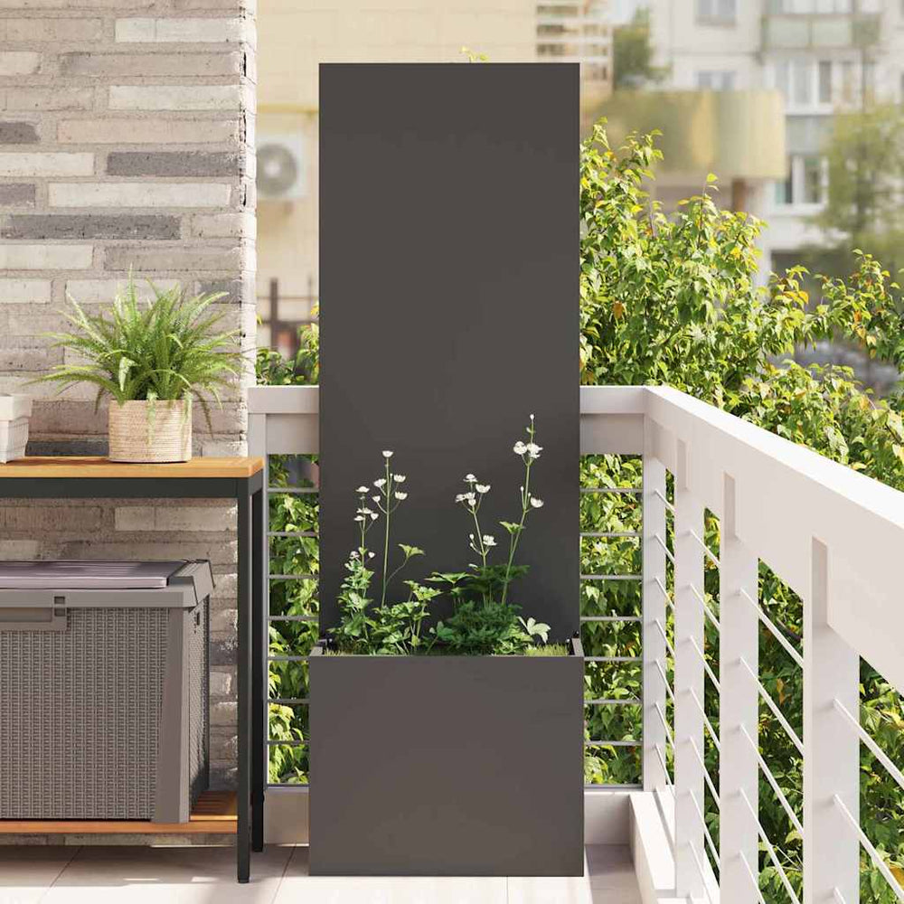 vidaXL Garden Privacy Screen 50 x 32 x 150 cm Cold-rolled steel Black