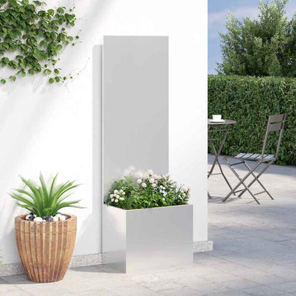 Garden Privacy Screen Silver 50 x 32 x 150 cm Galvanised Steel Blank