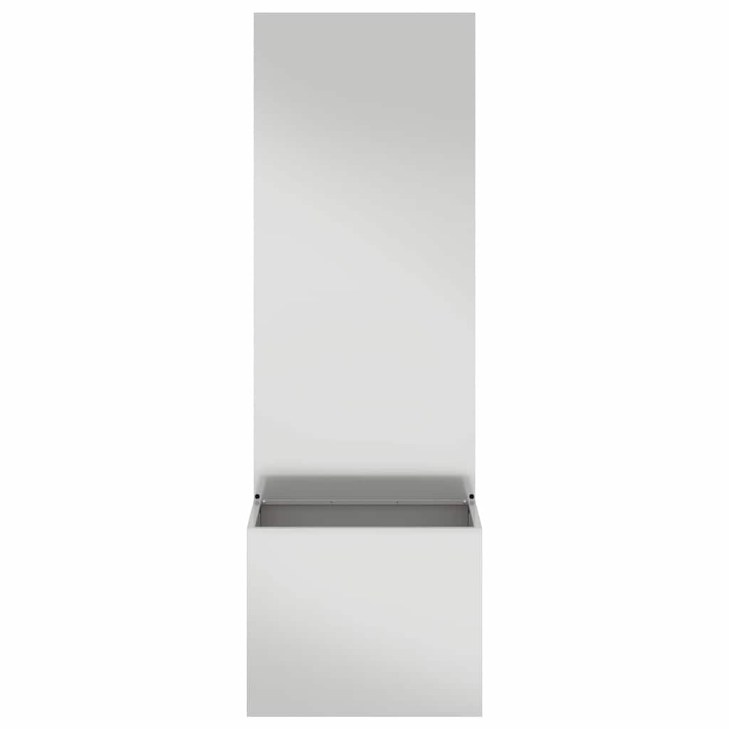 Garden Privacy Screen Silver 50 x 32 x 150 cm Galvanised Steel Blank