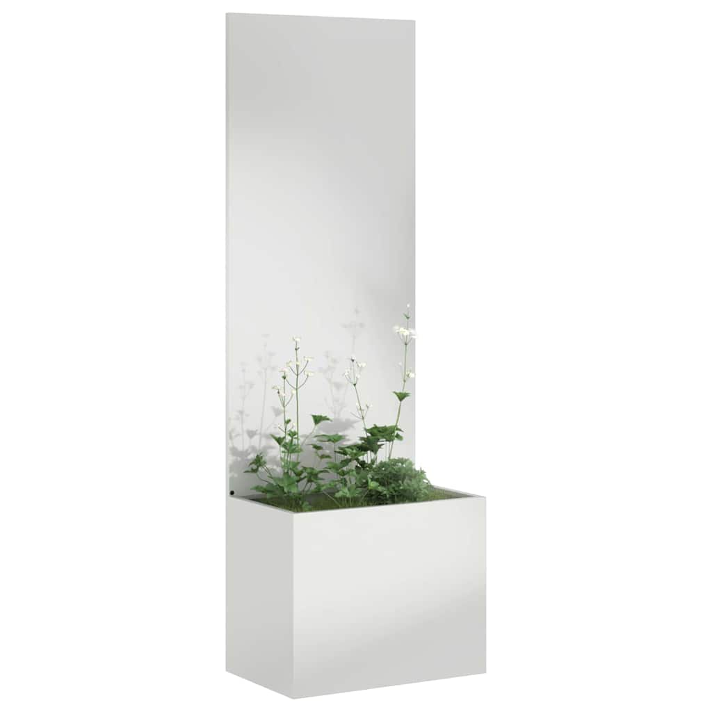 Garden Privacy Screen Silver 50 x 32 x 150 cm Galvanised Steel Blank