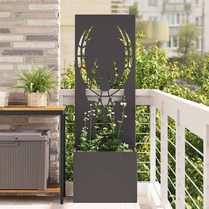 Garden Privacy Screen 50 x 32 x 150 cm Cold-rolled steel Black Reindeer