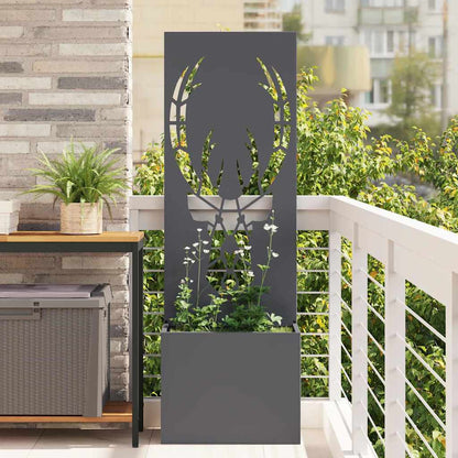Garden Privacy Screen Fretwork 50 x 32 x 150 cm Anthracite Reindeer