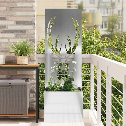 Garden Privacy Screen Silver 50 x 32 x 150 cm Galvanised Steel Reindeer