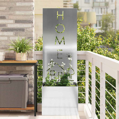 Garden Privacy Screen Silver 50 x 32 x 150 cm Galvanised Steel Home