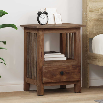vidaXL Bedside Table Brown 30 x 30 x 47 cm Solid Reclaim Wood 1