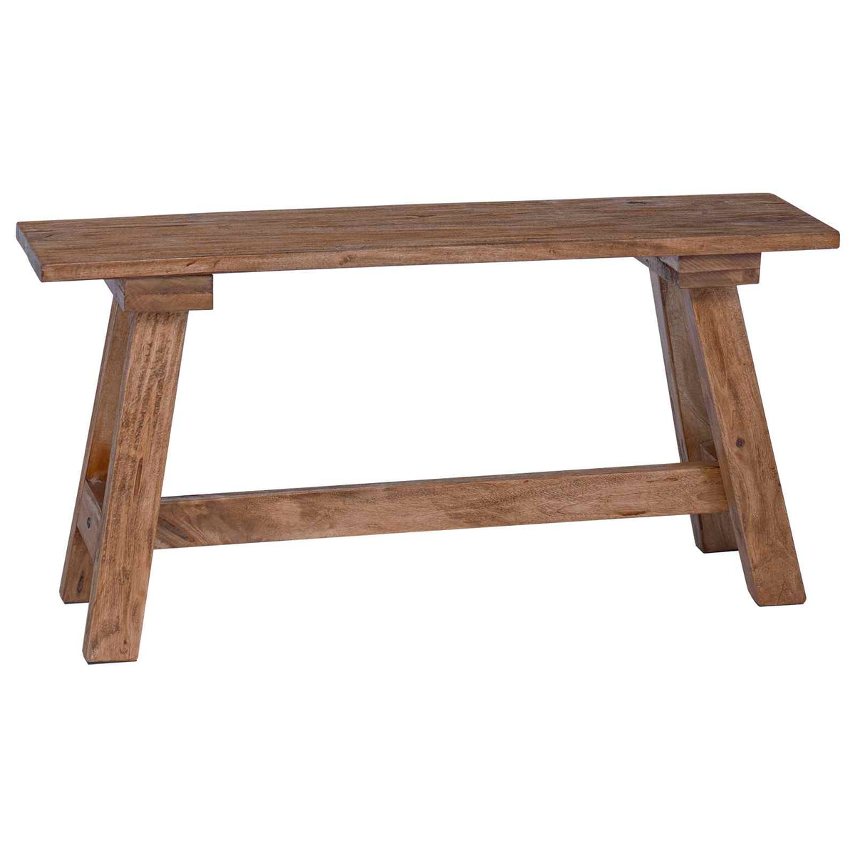Bench Natural Solid Mahogany wood 92 cm 45.5 cm 23.5 cm