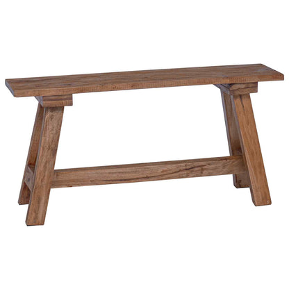 Bench Natural Solid Mahogany wood 92 cm 45.5 cm 23.5 cm