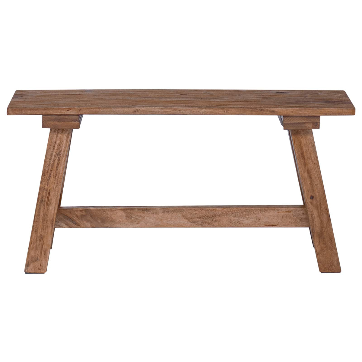 Bench Natural Solid Mahogany wood 92 cm 45.5 cm 23.5 cm
