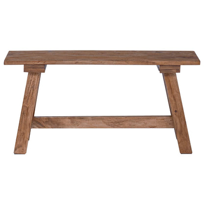 Bench Natural Solid Mahogany wood 92 cm 45.5 cm 23.5 cm