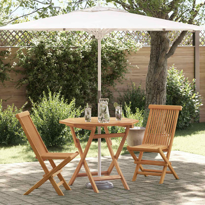 Garden Dining Set 3 pcs Brown Solid Acacia Wood without armrest 2