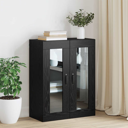Hanging Wall Cabinet 69,5x34x90 cm Black oak
