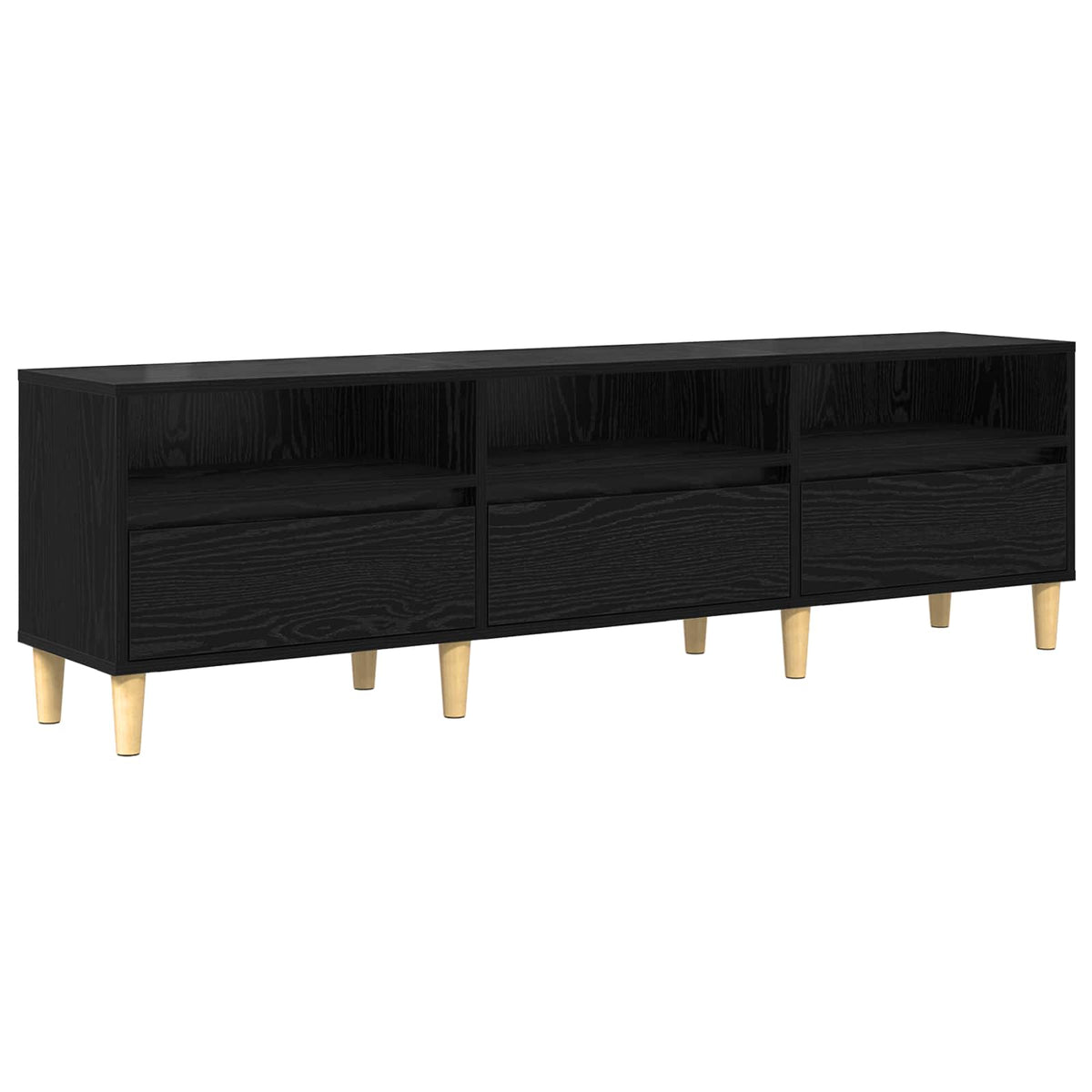 TV Cabinet 150x30x44,5 cm Engineered Wood Black oak 150 cm