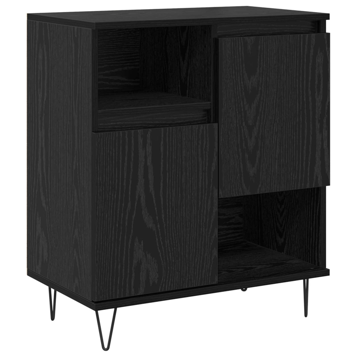 Sideboard 60x35x70 cm Engineered Wood Black oak