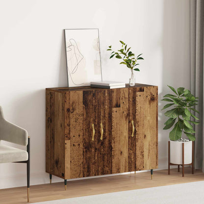 Sideboard 90x34x80 cm Engineered Wood Old wood