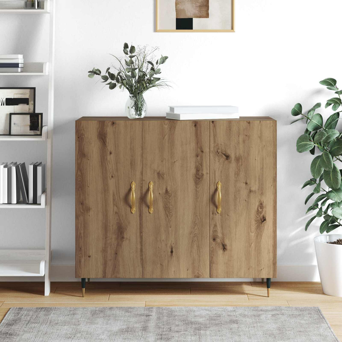 Sideboard 90x34x80 cm Engineered Wood Artisan oak