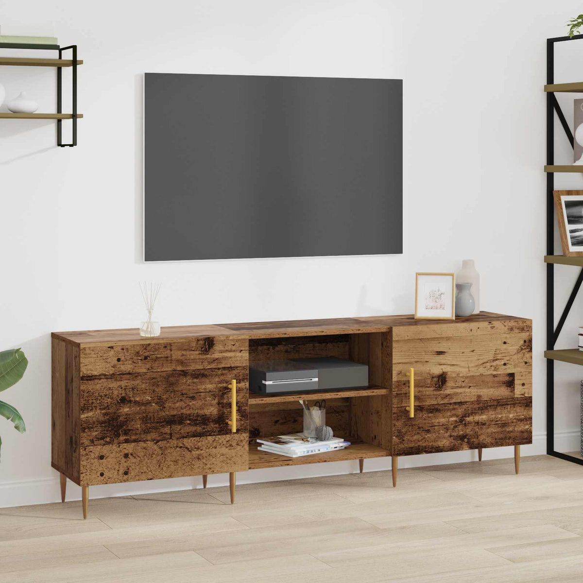 TV Cabinet 150x30x50 cm Engineered Wood Old wood
