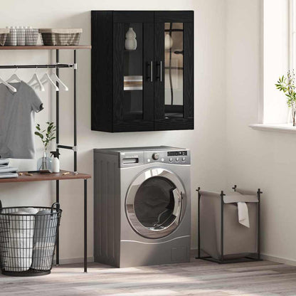 Wall Mounted Cabinet 69,5x34x90 cm Black oak