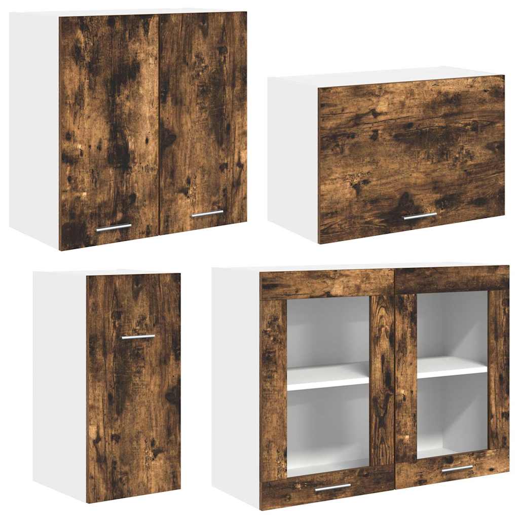 vidaXL Kitchen Unit Lyon 8 pcs Smoked oak Engineered Wood 5