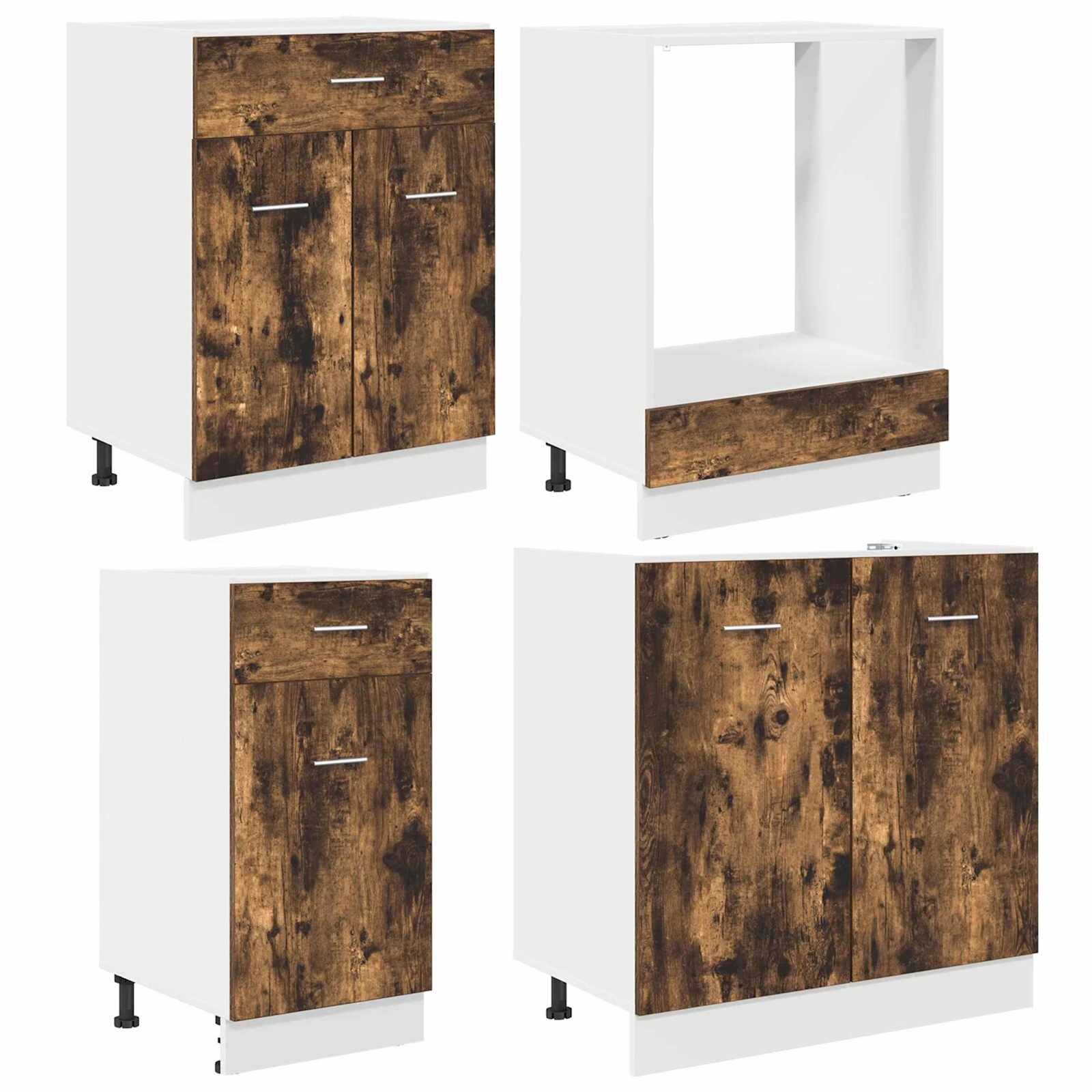 vidaXL Kitchen Unit Lyon 8 pcs Smoked oak Engineered Wood 4