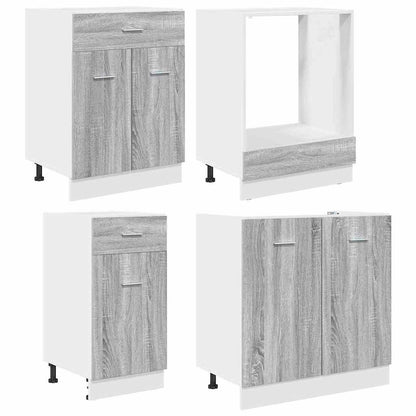 vidaXL Kitchen Unit Lyon 8 pcs Grey Sonoma Engineered Wood 4