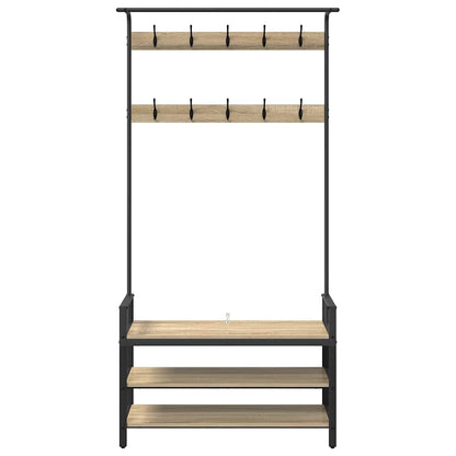 Coat Rack 75 x 34 x 184 cm Engineered wood Sonoma oak 95 cm