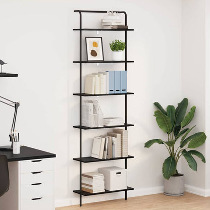 Bookshelf 5-Tier Engineered wood Black oak