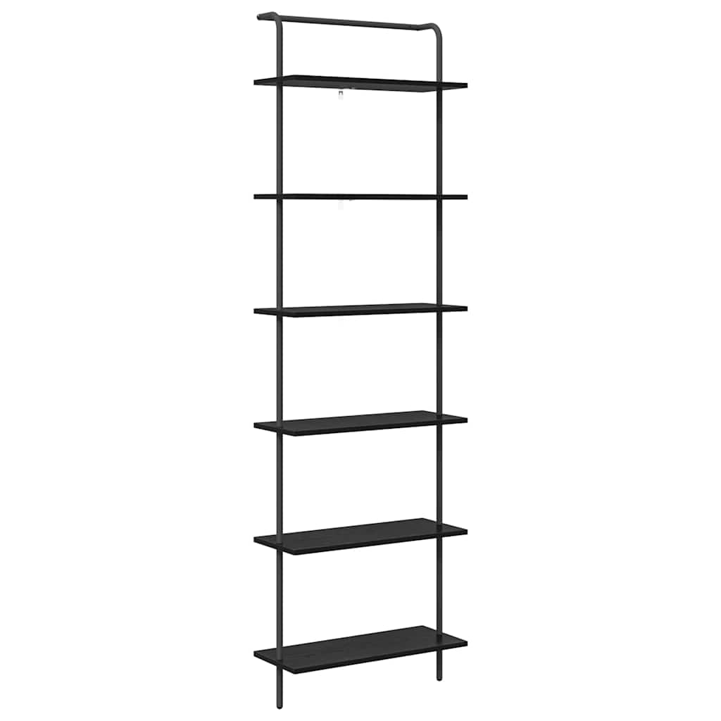 Bookshelf 5-Tier Engineered wood Black oak