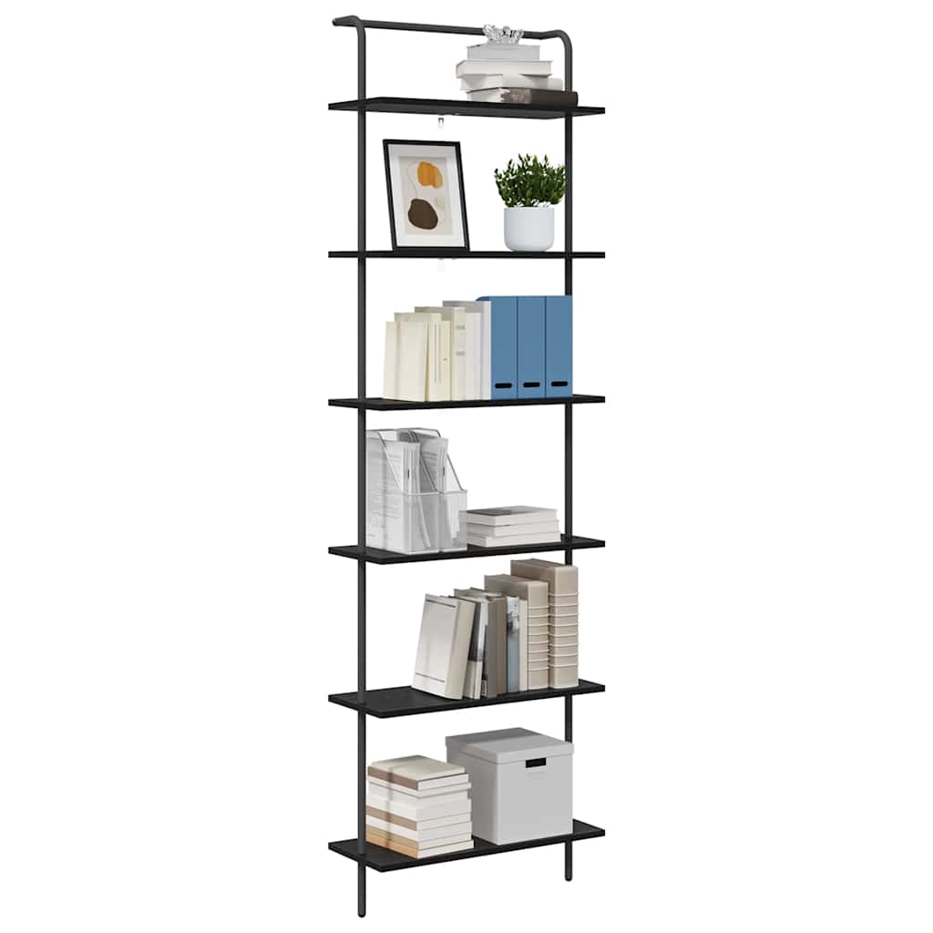 Bookshelf 5-Tier Engineered wood Black oak