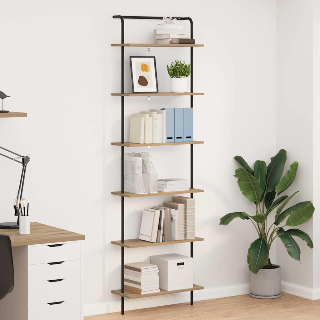 Bookshelf 5-Tier Engineered wood Artisan oak
