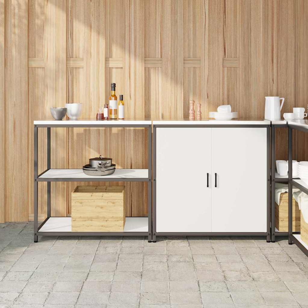 vidaXL Kitchen Storage Set HATTEM 2 pcs Silver