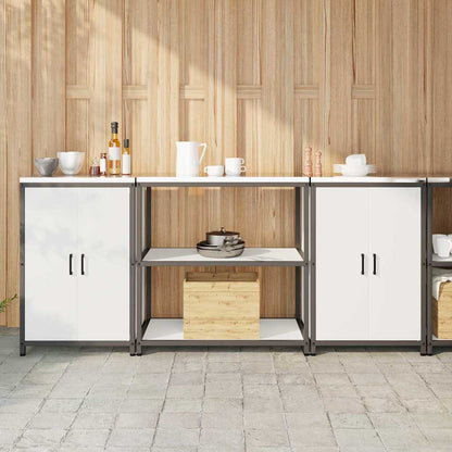 vidaXL Kitchen Storage Set HATTEM 3 pcs White 210 x 50 x 92 cm 1