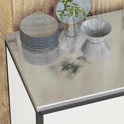 vidaXL Kitchen Storage Set HATTEM 3 pcs White Cold-rolled Steel 5
