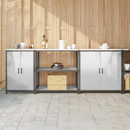 vidaXL Kitchen Storage Set HATTEM 3 pcs Silver Stainless Steel 1