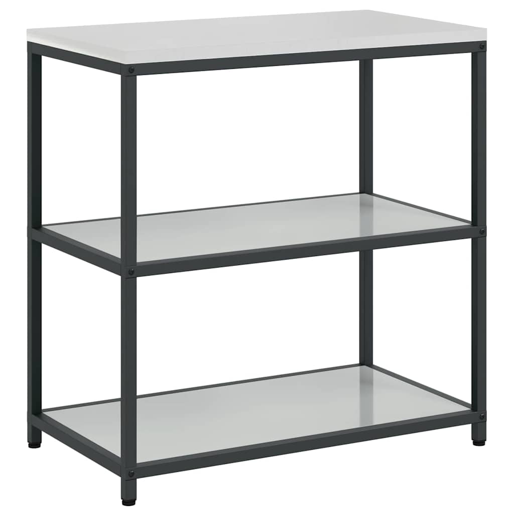 vidaXL Kitchen Storage Set HATTEM 3 pcs Silver Galvanised Steel 6