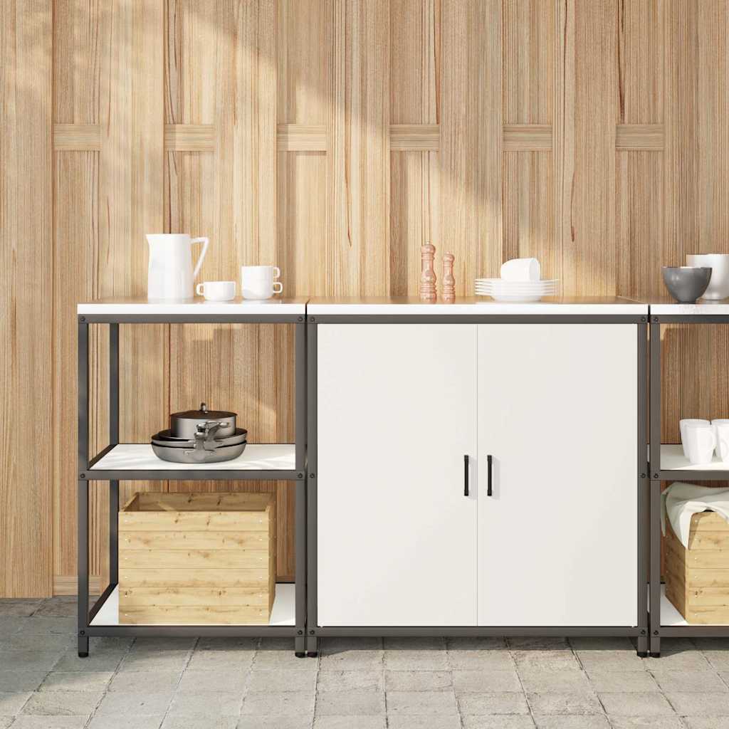 vidaXL Kitchen Storage Set HATTEM 2 pcs Silver