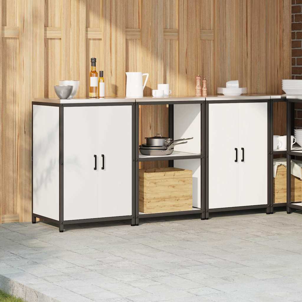 vidaXL Kitchen Storage Set HATTEM 3 pcs White 180 x 50 x 92 cm 4