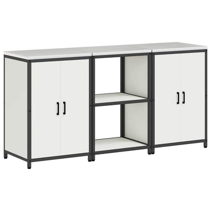 vidaXL Kitchen Storage Set HATTEM 3 pcs White 180 x 50 x 92 cm 2