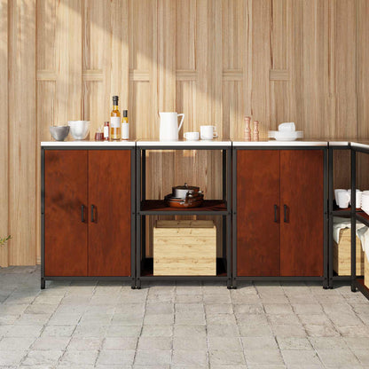 vidaXL Kitchen Storage Set HATTEM 3 pcs