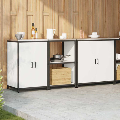vidaXL Kitchen Storage Set HATTEM 3 pcs White Cold-rolled Steel 4