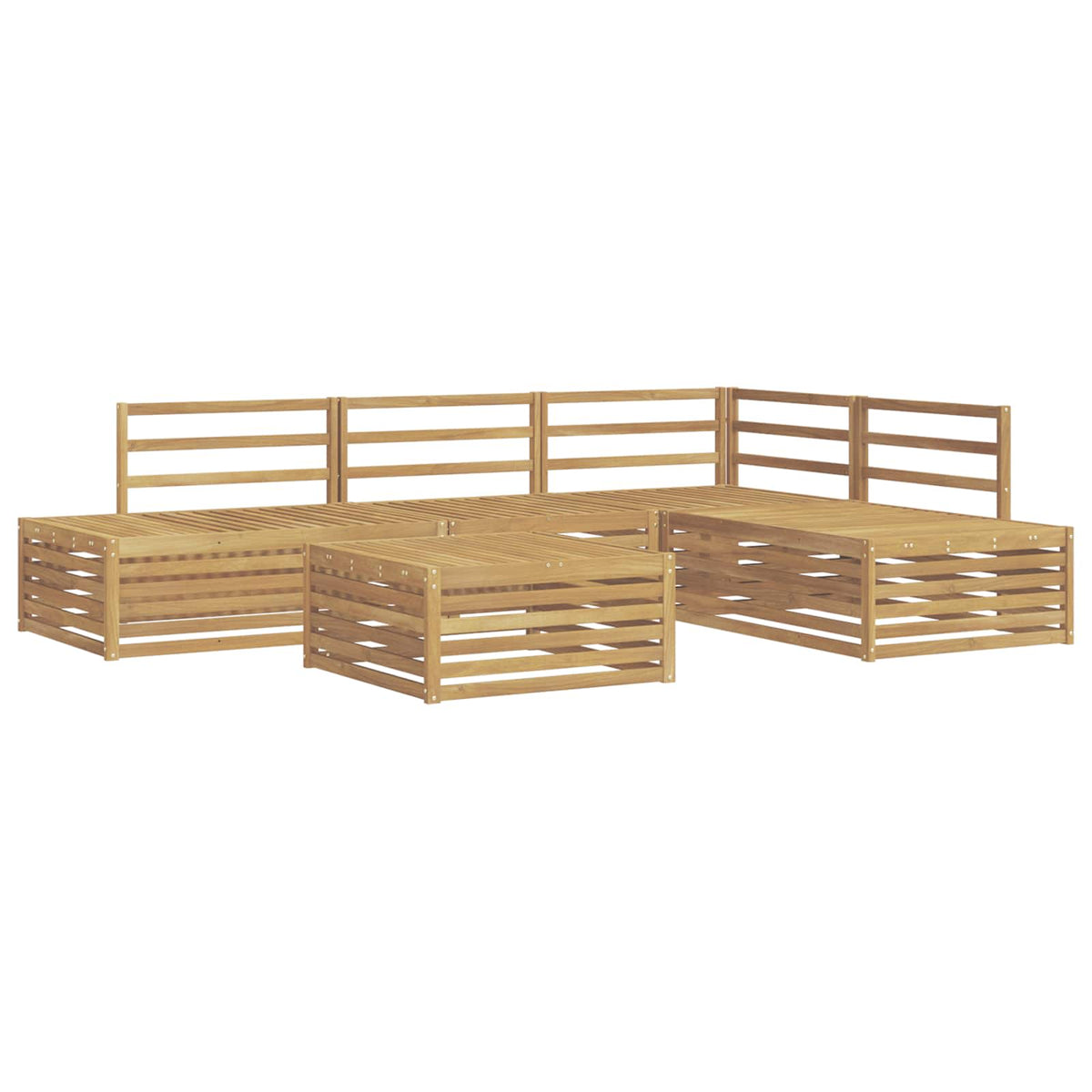 vidaXL 6 pcs Outdoor Sofa Set White 2