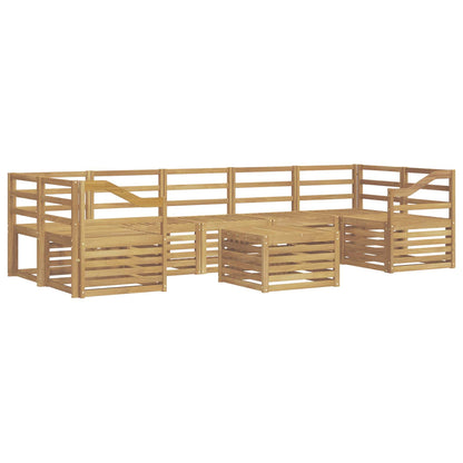 vidaXL Outdoor Sofa Set 8 pcs 7-Seaters White Solid Acacia Wood 2