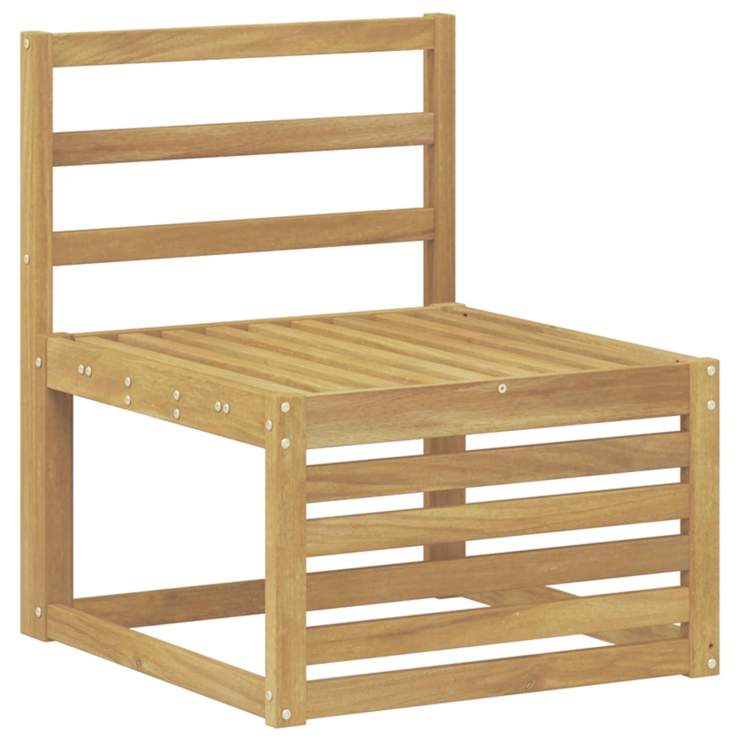 vidaXL Outdoor Sofa Set 8 pcs White Solid Acacia Wood 3