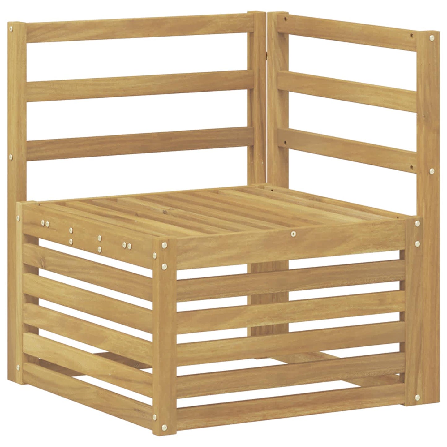vidaXL Outdoor Sofa Set 8 pcs White Solid Acacia Wood 4
