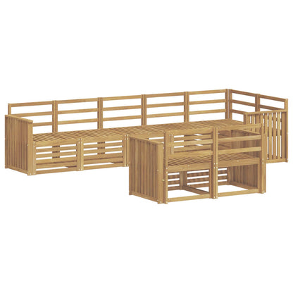 vidaXL Outdoor Sofa Set 8 pcs White Solid Acacia Wood 2