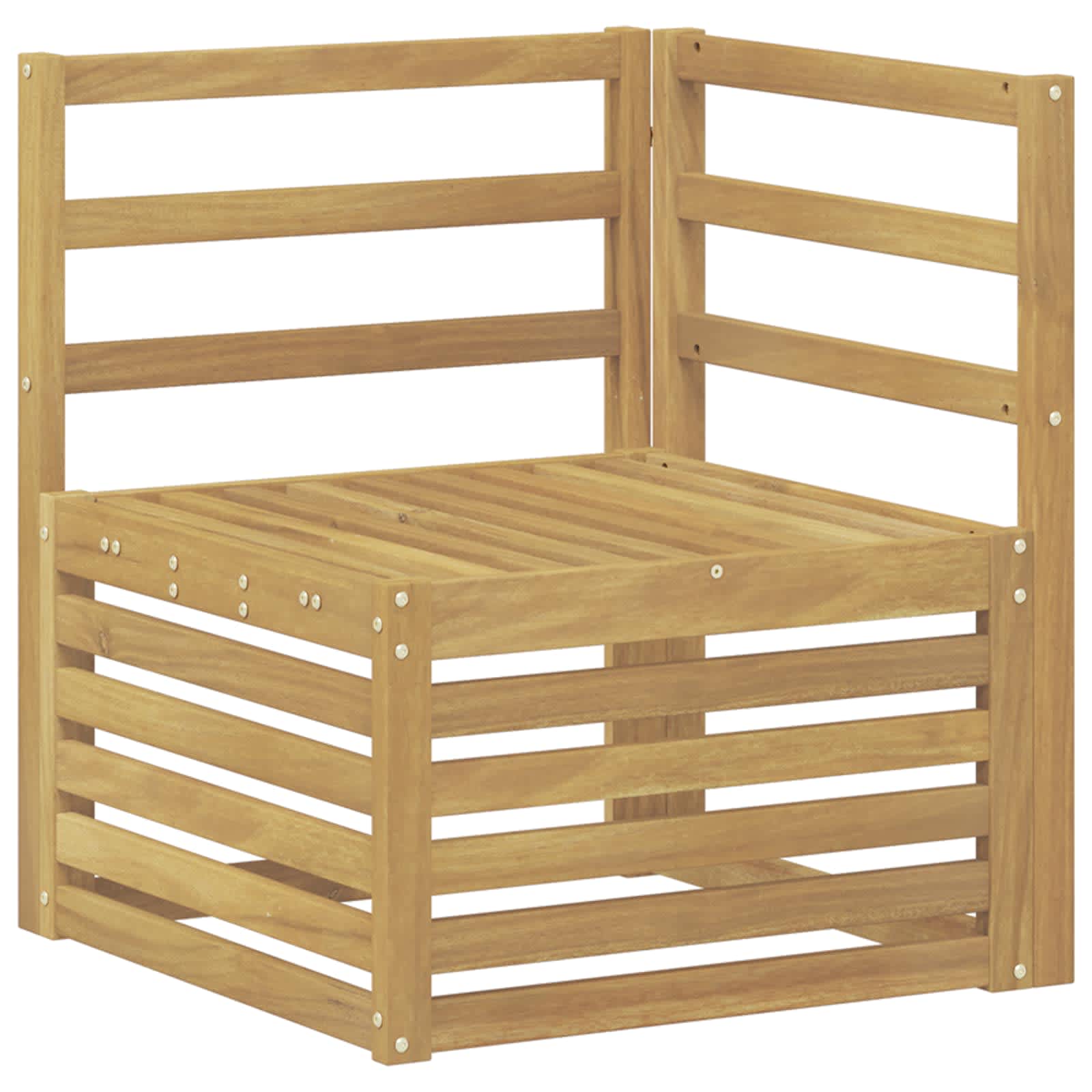 vidaXL Outdoor Sofa Set 8 pcs White Solid Acacia Wood 4